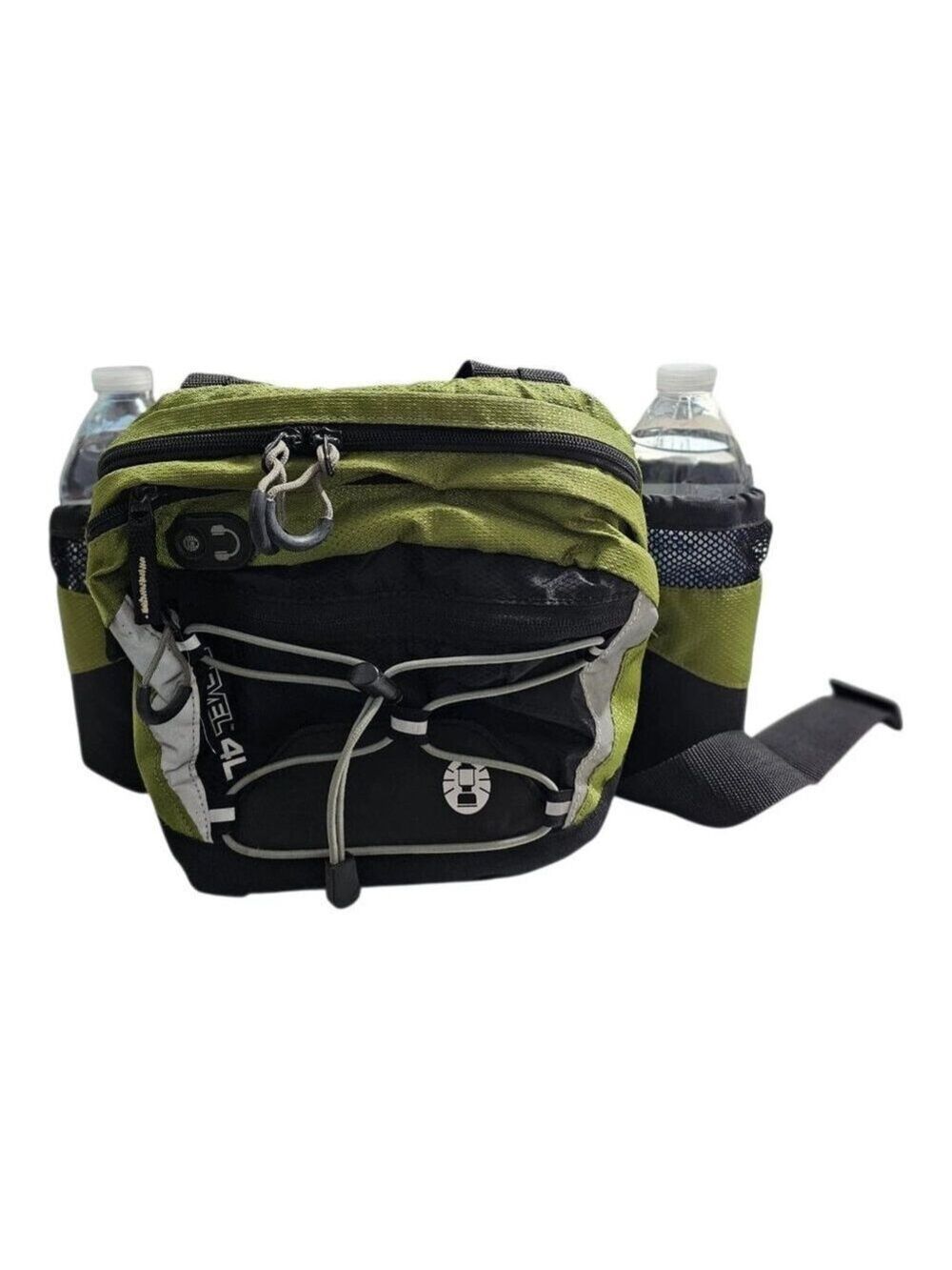 Coleman Green Revel 4L Hiking Waist Pack Zip Pockets With 2 Water Bottle Pockets - Picture 4 of 7
